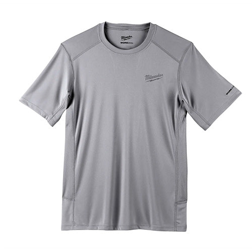 POLERA MANGA CORTA GRIS WORKSKIN MILWAUKEE TALLA XL 414G-XL