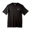 POLERA MANGA CORTA NEGRA WORKSKIN MILWAUKEE TALLA M 414B-M