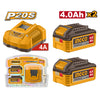 CARGADOR NORMAL INGCO + 2 BATERIAS 4AMP 20V #FBCPK2013 (C)