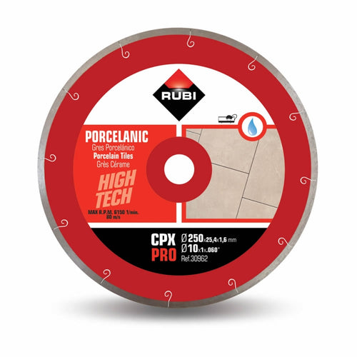 DISCO DIAMANTE RUBI # 30962 CONTINUO CPX 250 MM PRO