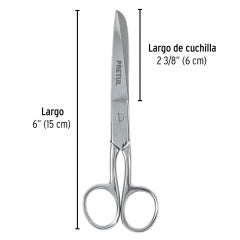 TIJERA PRETUL (TRUPER) COSTURA/OFICINA 6" #TP-8642-6 (23154)