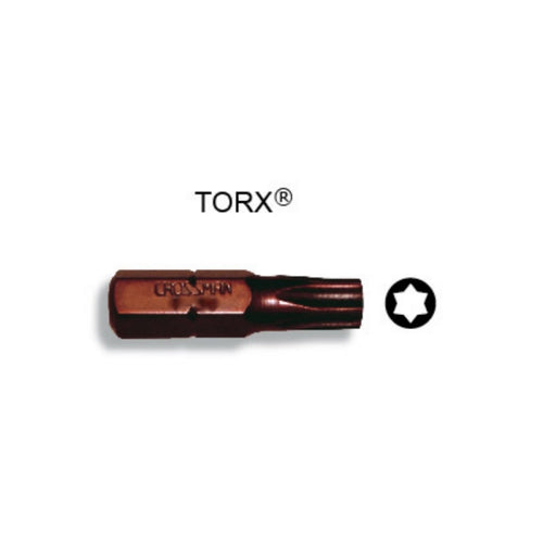 PUNTA CROSSMAN MAGNET. TORX T-7 1/4" X 25MM # 44-303 (10 UNI.)