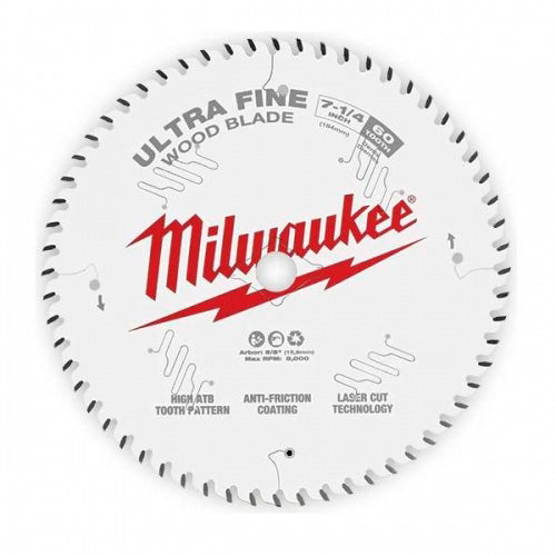 DISCO SIERRA CIRCULAR 7.1/4 DE 60 DIENTES MILWAUKEE