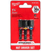 SET DE DADOS MAGNETICOS 1/4 - 5/16 - 3/8 SHOCKWAVE MILWAUKEE