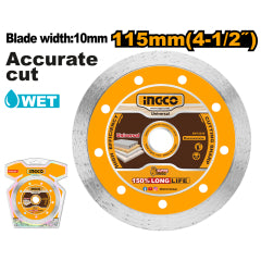 DISCO CERAMICA INGCO CONTINUO 4 1/2 X 22.2MM EJE 6MM # DMD021151