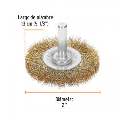 ESCOBILLA TRUPER CIRCULAR P/TALAD. FINA 2" #CA-2F (11574)