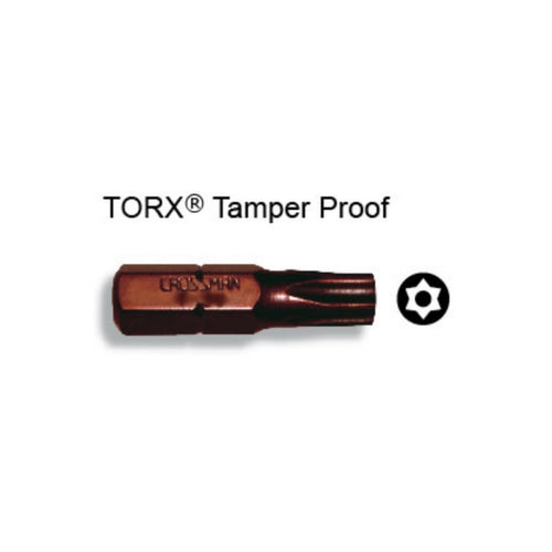 PUNTA CROSSMAN MAGNET. TORX TAMPER PROOF T-20 1/4" X 25MM # 44-328 (10 UNI.)