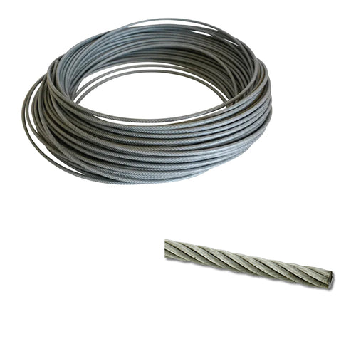 CABLE ACERO GALV. ALEMAN 2.5 MM S/PL (200 METROS)