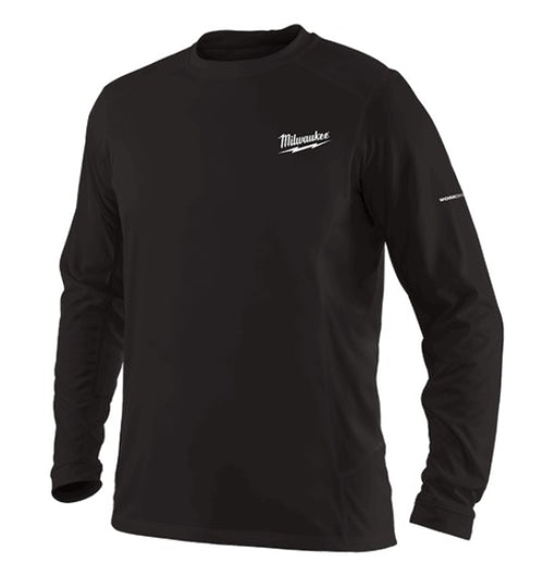 POLERA NEGRA MANGA LARGA WORKSKIN TALLA M MILWAUKEE