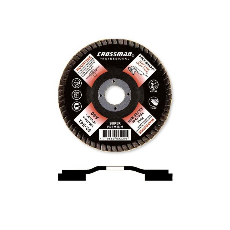 DISCO OXIDO ALUMINIO CROSSMAN 115X22.2 GRANO 80 #52553