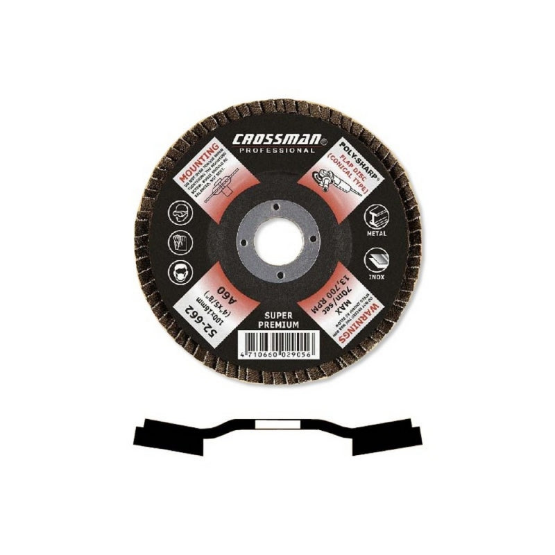 DISCO OXIDO ALUM. CROSSMAN CONICO 180X22.2 GR.80 #52693 (OF)
