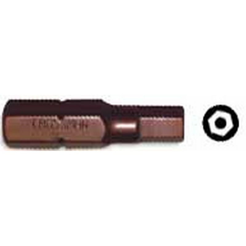 PUNTA CROSSMAN MAGNET. HEX. TAMPER PROOF H-4 1/4"X25MM # 44-289 (10 UNI.) (OF)