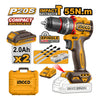 TALADRO  INGCO INALAMBRICO DE IMPACTO 20V - C/2 BAT.2.0AH Y 1 CARGADOR #CIDLI20558 (C)