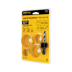SIERRA COPA PRETUL (TRUPER) 5 PIEZAS P/INSTALAR CERRADURAS #KIT-5P (23550)