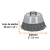 ESCOBILLA TRUPER DE COPA 5"" P/ESMERIL EJE 5/8" MULTI-ROSCA #CO-512MR (100859)