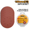 LIJA INGCO P/LIJADORA ORBITAL 150MM (6") JGO.50 PZAS P40-180 #AKRS1500511