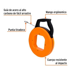 GUIA P/ELECTRICISTA TRUPER CARRETE 15 MT # GUIA-15 (17751)