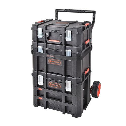 CAJA HERRAMIENTAS TACTIX MODULAR 3 EN 1 C/GAVETAS C/CARRO #320366
