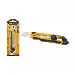 CUCHILLO CARTONAJE INGCO RETRACTIL 158 MM C/1 HOJA REPTO. # HKNS16618