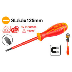 ATORNILLADOR INGCO ELECTRICO AISLADO 1000V 5.5 X 125 MM # HISD815125