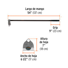 AZADON TRUPER FORJADO # 0 1.5 LBS C/MANGO FIBRA # AL-0M (10612)