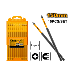 PUNTA INGCO LARGA IMPACTO PH2 150MM JGO.10 PZAS # SDBIM11PH263