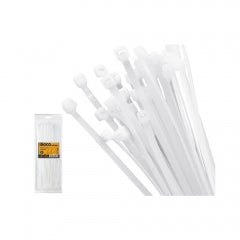 AMARRA PLASTICA INGCO BLANCA BOLSA 100 PZAS. LARGO 350 MM # HCT35048(OF)