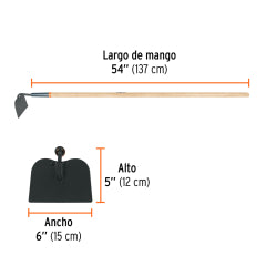 AZADON TRUPER JARDINERO CLASIC C/MANGO MADERA 54" # ATJ (10553)