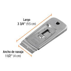 RASPADOR PINTURA TRUPER HOJA 1.1/2" C/5 HOJAS # RASP-3 (101100)