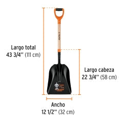 PALA TRUPER CARBONERA M/MADERA PUNO "Y" #PCAY-P (17164)