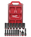 JUEGO DE DADOS DE IMPACTO PACKOUT 17PZS PULG 3/8 MILWAUKEE