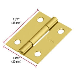 BISAGRA HERMEX-TRUPER ACERO LATONADO 1.1/2 x 1.3/16" #BR-151(BI-15L) 20UNI. (43193)