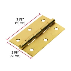 BISAGRA HERMEX-TRUPER ACERO LATONADO 3.1/2 x 2.1/8" #BR-351(BI-35L) 10UNI. (43197)