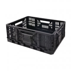 CAJA PLASTICA PLEGABLE Y APILABLE TACTIX #320230 - 48X35X18.3 CM