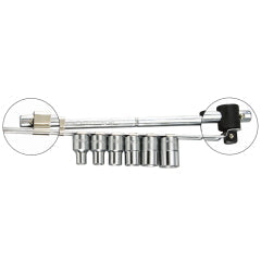 DADO HANS 1/2" DR 6 PTAS.C/ MGO.CORREDIZO JGO. 7 PZS. # 46144
