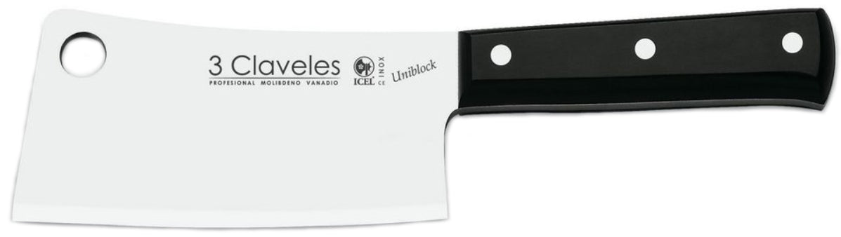 MACHETE TRES CLAVELES # 1191 (1190) INOX MANGO ABS 16CMS