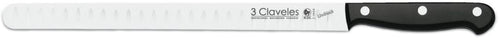 CUCHILLO TRES CLAVELES # 1140 (1141) INOX UNIBL 30cm SALMONERO (OF)