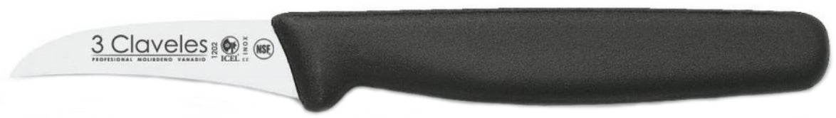 CUCHILLO TRES CLAVELES # 1202 MGO POLIPR NEGRO 6cm MONDADOR
