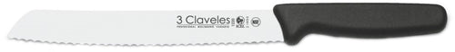CUCHILLO TRES CLAVELES # 1220 MGO POLIPR NEGRO 21 CMS PANERO