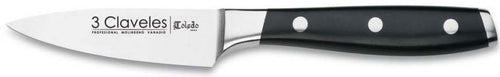 CUCHILLO TRES CLAVELES # 1530 INOX FORJADO VERDURAS TOLEDO 9 CM