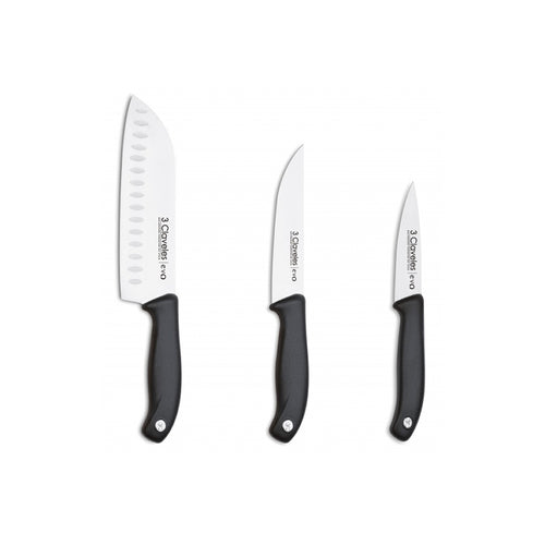 CUCHILLO TRES CLAVELES # 1734 EVO JGO. 3 PZAS.