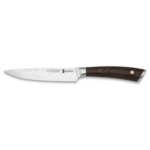 CUCHILLO TRES CLAVELES FORJADO #1016 SAKURA COCINA 12.5 CMS