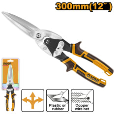TIJERA HOJALATERO INGCO LARGA 12" CORTE RECTO # HTSN0112S
