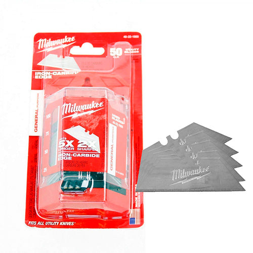 REPUESTO CUCHILLO CARTONERO 50 PIEZAS EN TRAPECIO MILWAUKEE