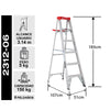 ESCALERA ALUMINIO TIJERA 6 PELDAÑOS CUPRUM