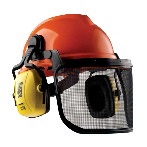 CASCO MOTOSIERRISTA EVOIII VISOR METÁLICO