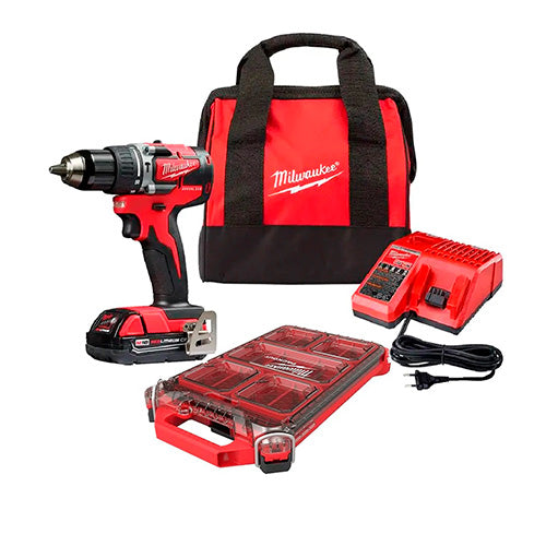 TALADRO PERCUTOR 18V BRUSHLESS MILWAUKEE 1 BAT + PACKOUT