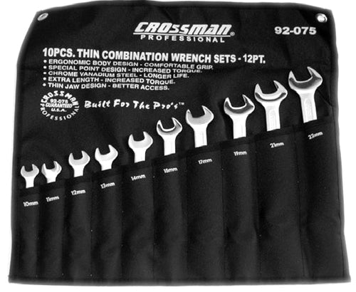 LLAVE PUNTA CORONA CROSSMAN DELGADA #92084 3/8-1 11 PCS (OF)