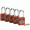 KIT DE 5 CANDADOS MK STEELPRO X10 ROJO