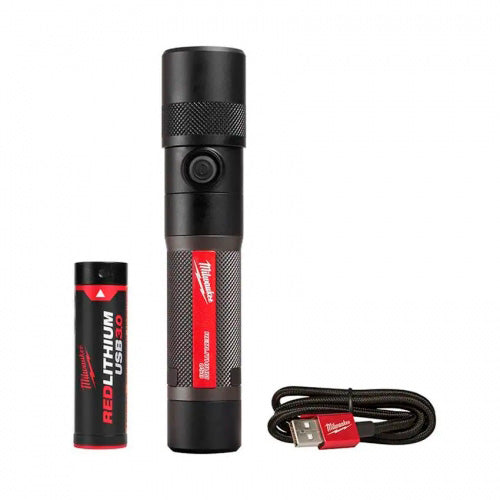 LINTERNA DE ENFOQUE GIRATORIO RECARGABLE USB 1100L MILWAUKEE